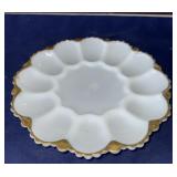 Milk, glass egg dish