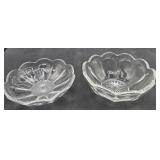 Set of two Heisey glass small bowls