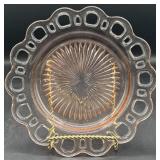 Pink depression plate 8 inch