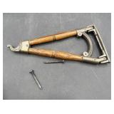 Antique wooden wall hook