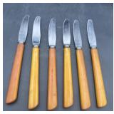 Vintage Forgecraft Butterscotch Bakelite Knives