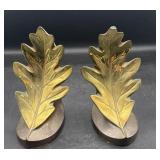 Vintage PMC Oak Leaf bookends