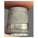 Antique sterling silver number nine symbol