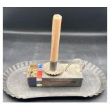 Antique match holder/candle tray