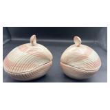 Fitz & Floyd shell containers