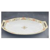 Hand painted nip on celery dish 12.5 inch long