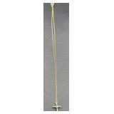 10k gold filled 14.5'  cross necklace missing