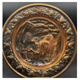 MCM copper craft decorative hanging plate