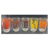 Mid-century character  juice glasses