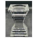 Germany glass candle compote 5.5' tall