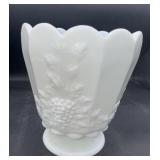 Westmorland Paneled grape milk glass 6.5 inch tall