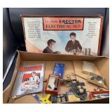 Vintage Erector box and misc parts
