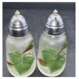 Hazel Atlas Frosted glass salt and pepper Shakers