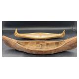 vintage Miniature canoe Models