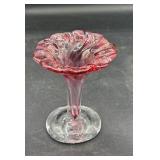 Small art glass vase 3.5 inch tall