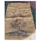 Bob White burlap Baltic, Ohio feed sack #1