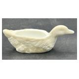 Milk glass duck 5' long