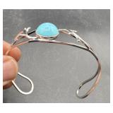 .925 sterling turquoise cuff bracelet