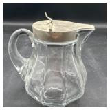 Heisey syrup pitcher Signed