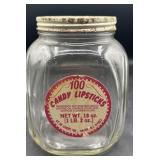 Vintage candy lipstick jar