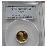 1993 P PCGS PR69DCAM $5 Gold Bullion Coin