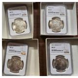 Assorted Slabbed Morgan Silver Dollars