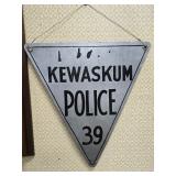 Kewaskum Police Department Cop Car Parking Sign