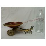 Vintage Brass Jerusalem Israel Bowl Donkey Cart