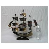 Natural Bovine Horn Sailing Ship Model ~ 16"t