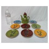 Saparna Olive Oil Cruet & Dipping Plates