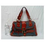 Guess Denim & Red Handbag / Purse