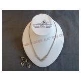 Rhinestone Necklace & Matching Earrings