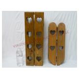 Vintage Wooden Heart Knick-Knack Shelves