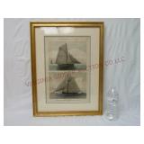 June 1886 Yacht Club Regattas Framed Newspaper