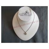 Heart Pendant Marked 925 w Unmarked Necklace