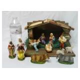 Vintage Italian Nativity Set w Stable