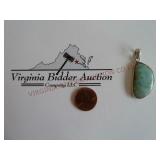 Stone Pendant ~ Marked 925 ~ Sterling Silver