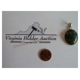 Stone Pendant ~ Marked 925 ~ Sterling Silver