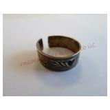 Heart Band / Ring ~ Marked 925 ~ Adjustable