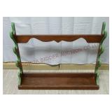 Vintage Wooden Tabletop Gun Rack