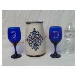 SHYC Cobalt Stemware & Decorative Vase