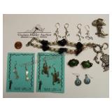 Western Jewelry ~ Pin Necklace & (6) Pair Earrings