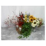 Large Vase & Box FULL of Artificial Flower Stems