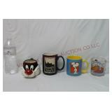 Sylvester, Snoopy & Garfield Mugs