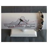 Black & Sterling Silver Bracelet ~ Marked GSJ 925