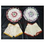 Vintage Handmade Crochet Pot Holders ~ 4