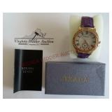 Strada / Genoa Watch w Purple Leather Strap