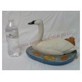 1991 Ducks Unlimited Tundra Swan Whiskey Decanter