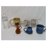 Pottery ~ Mugs & Creamers ~ 6 Pcs