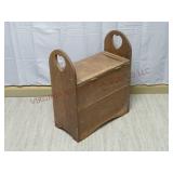 Solid Wood Handled Storage Bin / Seat